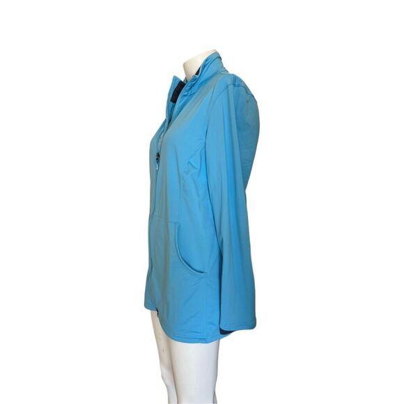 L.L Bean large women’s sporty jacket bright happy blue sports everyday lightweig - Picture 2 of 4